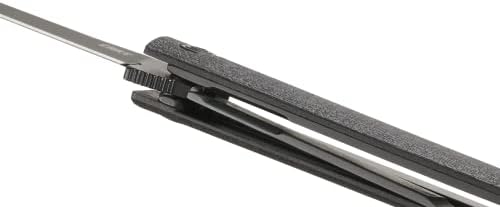 CRKT CEO Blackout EDC Folding Pocket Knife: Gentleman's Knife, Everyday Carry, Liner Lock, Glass Reinforced Nylon Handle, Deep Carry Pocket Clip 7097k