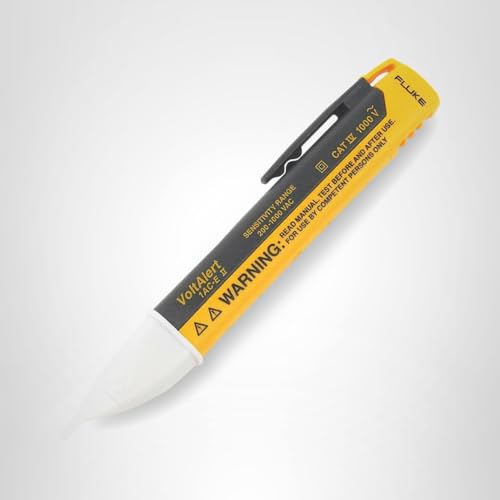 Fluke 1AC II VoltAlert Non-Contact Voltage Tester, Pocket-Sized, 90-1000V AC, Audible Beeper, CAT IV Rating