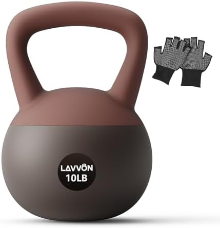 Soft Kettlebell - Cushioned Impact-Resistant Base and Anti-Slip, Kettle bell Anti-Slip Grip Weight for Home Workouts, Safe Strength Training Kettlebells Sets for Women & Men, With Non-slip Gloves