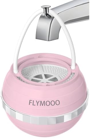 Bath Water Filter for Tub Faucet - 8 Stages Bathtub Water Filter Reduces Contaminants for Softer, Smoother Skin - 2,500 Gallons of Filtration, BPA Free (Pink)