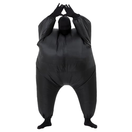 RHYTHMARTS Black Inflatable Costume Full Body Suit Halloween Christmas Costumes Fancy Dress Adult (Black)