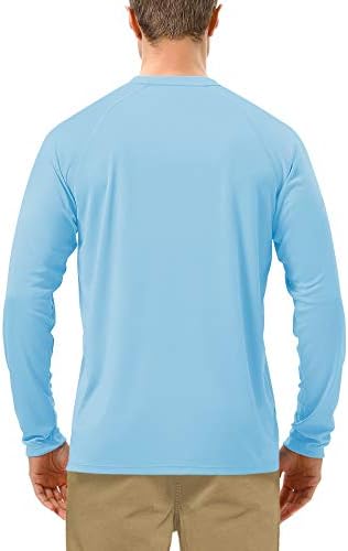 Roadbox Mens UPF 50+ UV Sun Protection Shirts Outdoor Long Sleeve SPF Rash Guard for Fishing Hiking Swimming Running