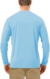 Roadbox Mens UPF 50+ UV Sun Protection Shirts Outdoor Long Sleeve SPF Rash Guard for Fishing Hiking Swimming Running