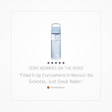 LifeStraw Go Series, BPA-Free Water Bottle for Travel and Everyday Use Removes Bacteria, Parasites, Microplastics, Improves Taste, 22oz 2-Pack; Icelandic Blue and Aegean Sea