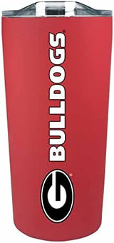 Campus Colors NCAA Stainless Steel Tumbler perfect for Gameday - 18 oz - Double Walled - Keeps Drinks Perfectly Insulated (Georgia Bulldogs - Red)