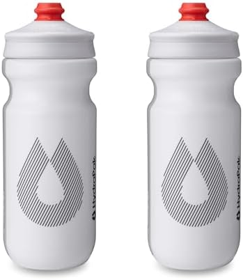 HydraPak Breakaway Surge Lightweight Bike Water Bottle 2-Pack (20oz, 25oz, 30oz) - High Flow, Cycling & Sports Squeeze Bottle