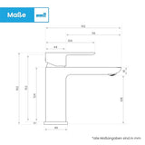 Bächlein Mizarela bath tap in classic design, single lever mixer with durable ceramic cartridge and mounting kit, bath tap chrome - flat spout