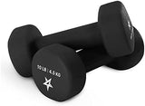 Yes4All Neoprene Coated Dumbbell Hand Weight Sets of 2 - Multiple Weight Options with 15 Colors, Anti-roll, Anti-Slip, Hexagon Shape