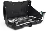 Coleman Triton 2-Burner Propane Stove, Portable Camping Cooktop with 2 Adjustable Burners & Wind Guards