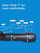 Upgraded SUV Air Mattress with Cordless Built-in Pump & 'Mattress Wings', 7-inch Height car Mattress | Car Camping for Mid/Large SUV, Minivan, Truck | 660 lb Capacity
