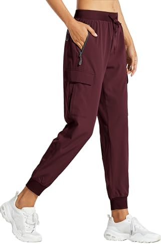 Libin Women's Cargo Joggers Lightweight Quick Dry Hiking Pants Athletic Lounge Casual Travel Petite/Regular/Tall