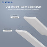 ELEGRP Blank Wall Plate Cover, 1-Gang Screwless Blank Outlet Plate, Mid-Size 4.88" x 3.13" Unbreakable Thermoplastic Blank Faceplate Cover for Unused Outlets/Switches, UL Listed (5 Pack, Matte White)