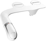 Bio Bidet SlimTwist Simple Toilet White with Dual Nozzle, Fresh Water Spray, Non Bidet Attachment, 1 Pack