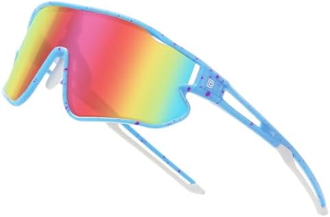 DUCO Kids Sunglasses Youth Baseball Sun Glasses Lightweight TR90 Frame UV400 Sports Cycling Shades for Boys Girls DK268