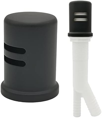 Dishwasher Air Gap Kits with Black Dishwasher Air Gap Cover and Matching Escutcheon, Replacement Black air gap dishwasher,Solid Brass Air Gap Cap,Matte Black Finish