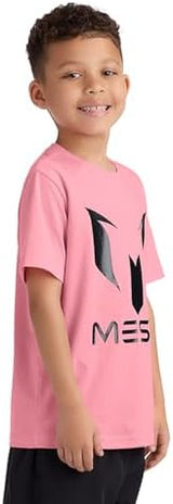 Boys' Lifestyle Short Sleeve T-Shirt, Slim-fit Logo Tee, Cotton Blend Fabric