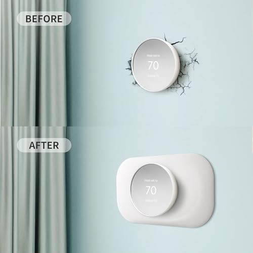 Petrichor Nest Thermostat Wall Plate - Compatible With Google Nest 2020 - Trim Kit, Cover Accessory for Easy Installation (2 Pack White)