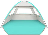 Venustas Beach Tent Sun Shelter for 3/4-5/6-7/8-10 Person, UPF 50+ UV Protection Beach Canopy, Lightweight and Easy Setup Cabana, Portable Beach Shade Tent