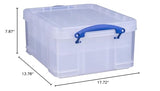 Really Useful Storage Box 21 Litre Storage Box with 2 Trays Clear