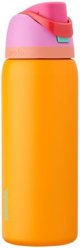 FreeSip Insulated Stainless Steel Water Bottle with Straw for Sports, Travel, and School BPA-Free Sports Water Bottle, 32 oz, Tropical