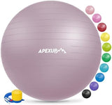 APEXUP Yoga & Pilates Ball - Anti Slip Heavy Duty Gym Ball for Fitness, Balance & Core Workout