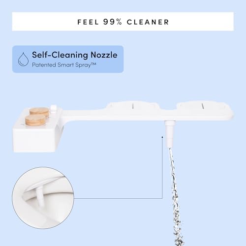 TUSHY 3.0 Spa Bidet Attachment. Cool to Warm Water. It's Time to Replace Toilet Paper, Fresh Water Spray (Requires Sink Access for Optional Temperature Control), Bamboo