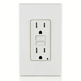 Leviton GFCI Outlet, 15 Amp, Self Test, Tamper-Resistant with LED Indicator Light, Protection from Electric Shock and Electrocution, GFTR1-W, White