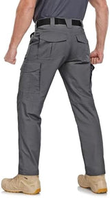 Men's Cargo Work Pants Ripstop Water Resistant Hiking Tactical Military Army Pants with Multi Pockets
