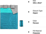 oaskys Double Sleeping Bag for Adults with 2 Pillows - Queen Size XL Waterproof Sleeping Bag for All Season Camping Hiking Backpacking 2 Person Sleeping Bags for Cold Weather & Warm