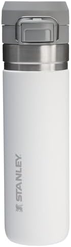 Stanley Quick Flip GO Water Bottle 24 oz | Push Button Lid | Leakproof and Packable for Travel and Sports | Insulated Stainless Steel | BPA-Free | Frost