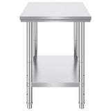 Vevor Stainless Steel 900x600x800 mm Commercial Kitchen Prep & Heavy Duty Metal Work Table with Adjustable Feet for Restaurant, Home and Hotel : Industrial & Scientific