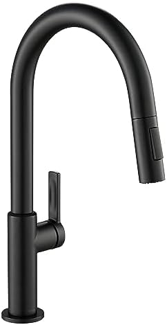 KRAUS Oletto Single Handle Pull Down Kitchen Faucet in Matte Black, KPF-2820MB