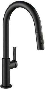 KRAUS Oletto Single Handle Pull Down Kitchen Faucet in Matte Black, KPF-2820MB