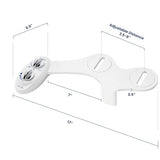 LUXE Bidet NEO 185 - Dual Nozzle, Self-Cleaning, Non-Electric Bidet Attachment for Toilet Seat, Adjustable Water Pressure, Rear & Feminine Wash (White)