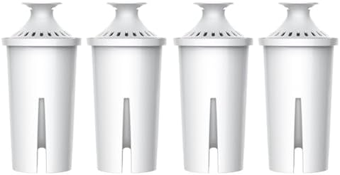 AQUA CREST Replacement for Brita® Water Filter, Pitchers and Dispensers, Classic OB03, Mavea® 107007, and More, NSF Certified Pitcher Water Filter, 4 Count