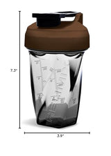 HELIMIX 1.5 Vortex Blender Shaker Bottle Holds Upto 20oz | No Blending Ball or Whisk | USA Made | Portable Pre Workout Whey Protein Drink Shaker Cup | Mixes Cocktails Smoothies Shakes | Top Rack Safe
