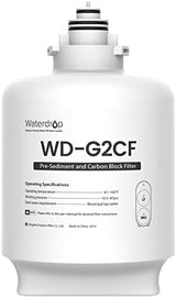 Waterdrop WD-G2CF Filter, Replacement for WD-G2-W, WD-G2-B, WD-G2P600-W Reverse Osmosis System,12-Month Lifetime