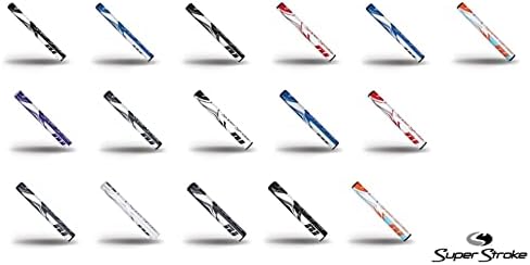 SuperStroke Zenergy Tour 2.0 Golf Putter Grip with No Taper Enhanced SPYNE Technology, New Multi-Zone Texturing and Tech-Port, White/Red