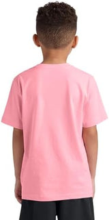 Boys' Lifestyle Short Sleeve T-Shirt, Slim-fit Logo Tee, Cotton Blend Fabric