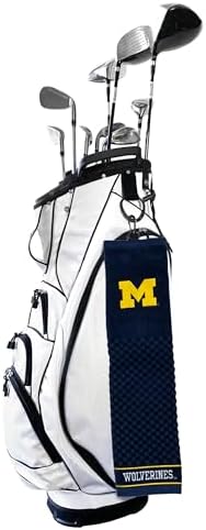 Team Golf NCAA Embroidered Golf Towel, Checkered Scrubber Design, Embroidered Logo