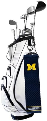 Team Golf NCAA Embroidered Golf Towel, Checkered Scrubber Design, Embroidered Logo
