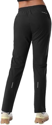 Pioneer Camp Women's Hiking Pants UPF 50+ Elastic Waist Drawstring Ultra-Stretch Lightweight Outdoor Cargo Pants for Travel