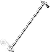 15 Inch Extra Long Adjustable Shower Head Extension Arm With Locking Set Screw, Singing Rain Brass Chrome Angle Height Adjustable, Easy To Install, G1/2 Universal Connector Compatible (Chrome Finish)