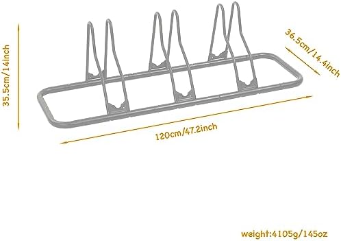 CyclingDeal Bike Rack Floor Parking Bike Stand for up to 6 Bicycles | Indoor, Home & Garage Storage Rack | Stable & Secure Bicycle Stand w/Tire Grooves Up to 29", Holding Plates & Custom Spacing