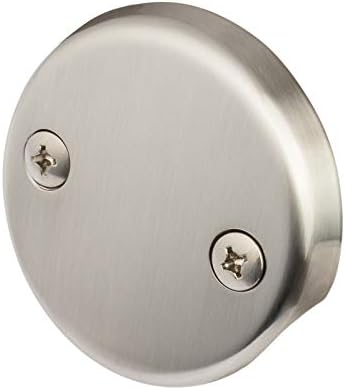 Artiwell Tip-Toe Tub Trim Set with Two-Hole Overflow Faceplate, Replacement Bath Drain Trim Kit with 2-Hole Overflow Faceplate and Universal Fine/Coarse Thread (Brushed Nickel)