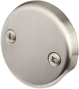 Artiwell Tip-Toe Tub Trim Set with Two-Hole Overflow Faceplate, Replacement Bath Drain Trim Kit with 2-Hole Overflow Faceplate and Universal Fine/Coarse Thread (Brushed Nickel)