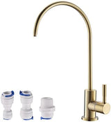 Havin Gold Drinking Water Faucet,Brushed Gold Reverse Osmosis Faucet,Water Filter Faucet for Kitchen Sink Use,Beverage Faucet,Lead-Free Stainless Steel(Brushed Gold)