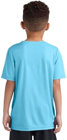 Boys' Lifestyle Short Sleeve T-Shirt, Slim-fit Logo Tee, Cotton Blend Fabric