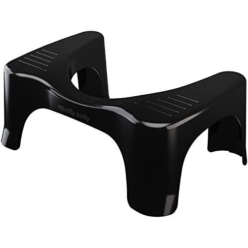 Squatty Potty The Original Bathroom Toilet Stool, Curve Lightweight with Sleek and Modern Design, Black, 7"