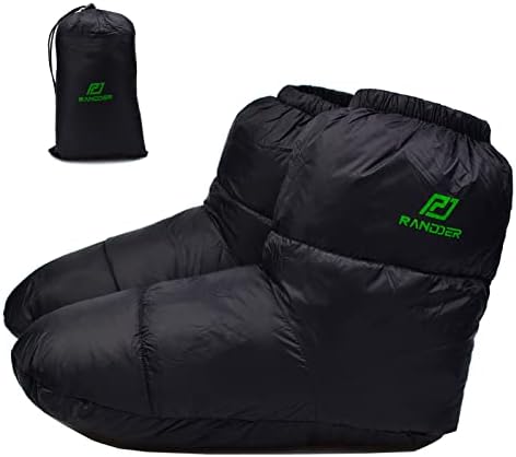 Down Booties Warm Socks for Men & Women - Ultralight Sleeping Sock for Camp, Backpacking - Soft & Cozy Camping Sleeping Bag Tent Down Slippers Foot Warmer